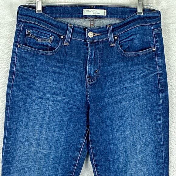 VTG Levis 505 Straight Leg Jeans Womens 30x32 Stretch Flap Pocket Y2K Rocker - Picture 4 of 10